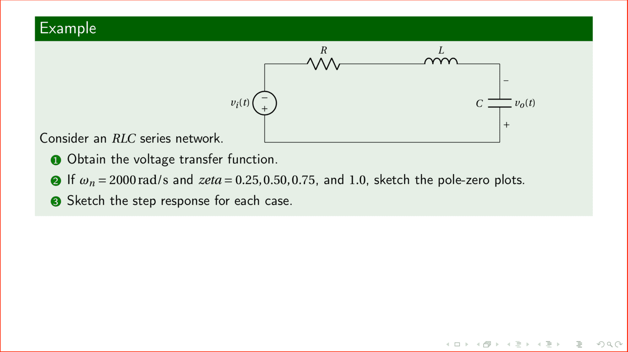 Analysing Second Order System Response Of An Rlc Circuit Using Mathematica 